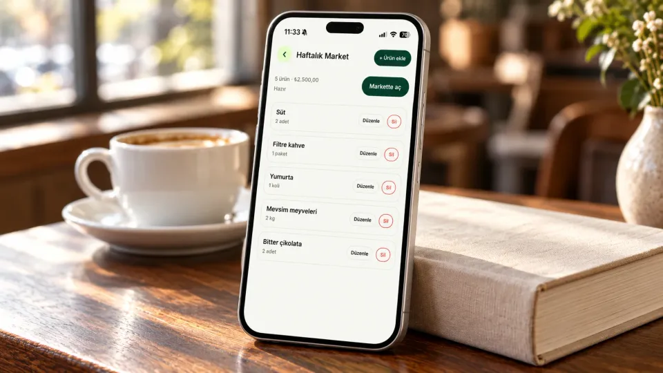 Cepte Kalsın Uygulaması Market Mode Ekranı