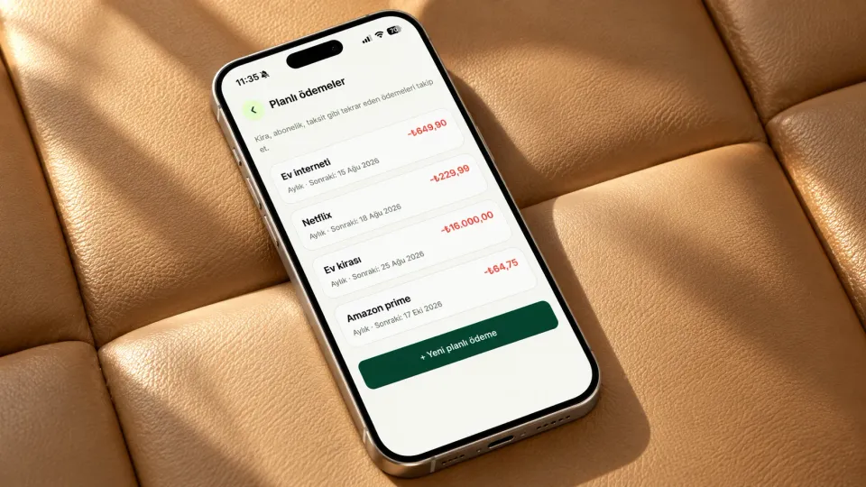 Cepte Kalsın Mobil Uygulaması Planlı Ödemeler Ekranı
